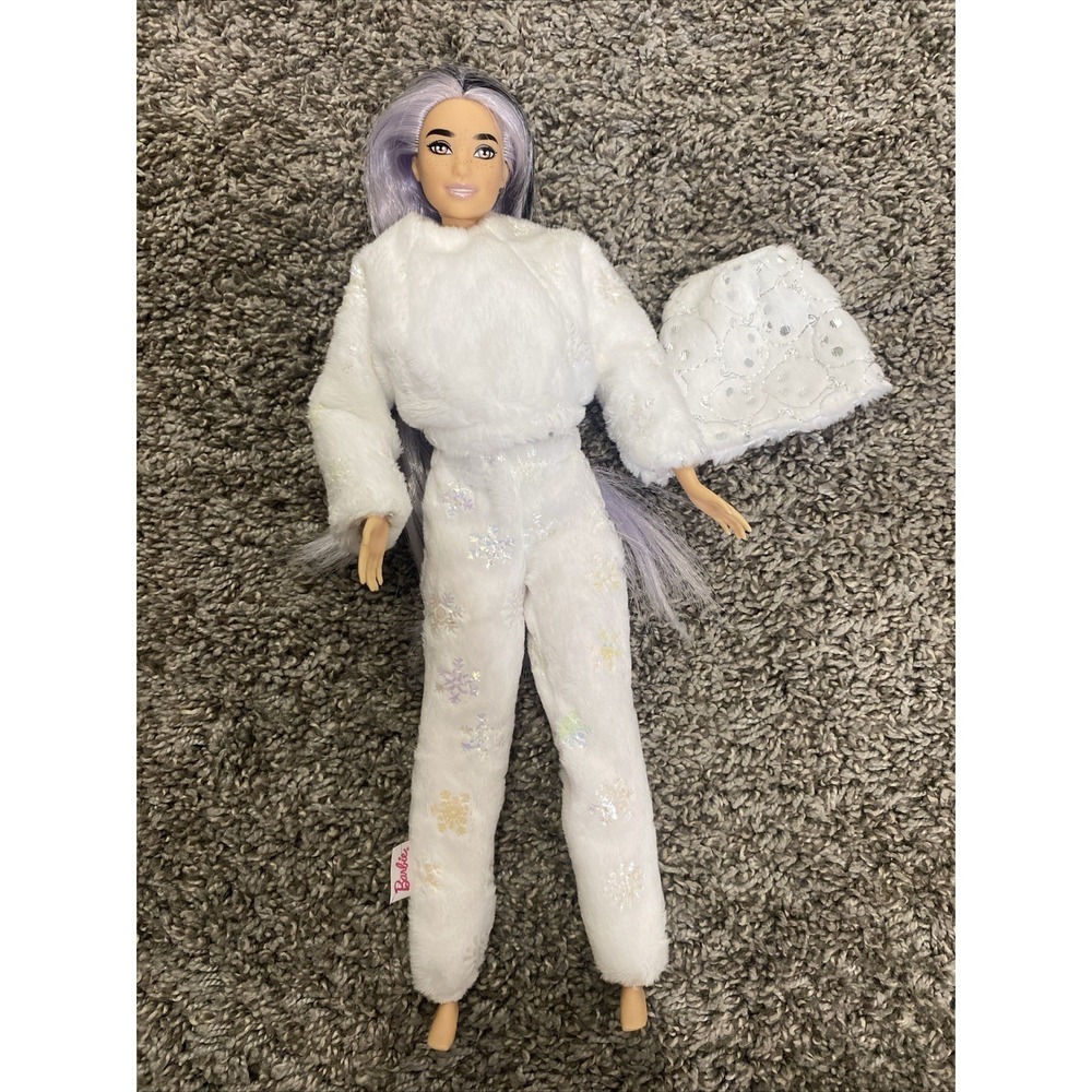 Snow White Polar Bear Barbie Cutie Reveal Plush Costume Doll Mattel